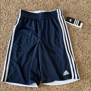 NWT Adidas Boy’s Medium 10-12 Athletic Shorts blue
